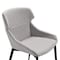 Armen Living Kenna Modern Dining Chair in Matte Black Finish and Gray Fabric, PK2 LCKESIGR - alternate 7